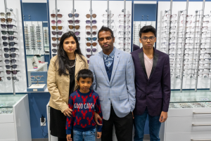 Prem David or staff inside the optical store