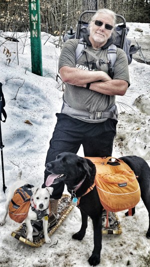 Author G. Scott Graham with his dogs Groot and Rocket.