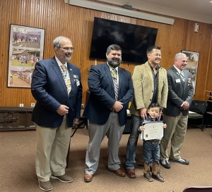 Calumet tomahawk presented to Robert Brevelle
