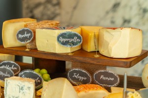 A fine selection of artisanal cheeses