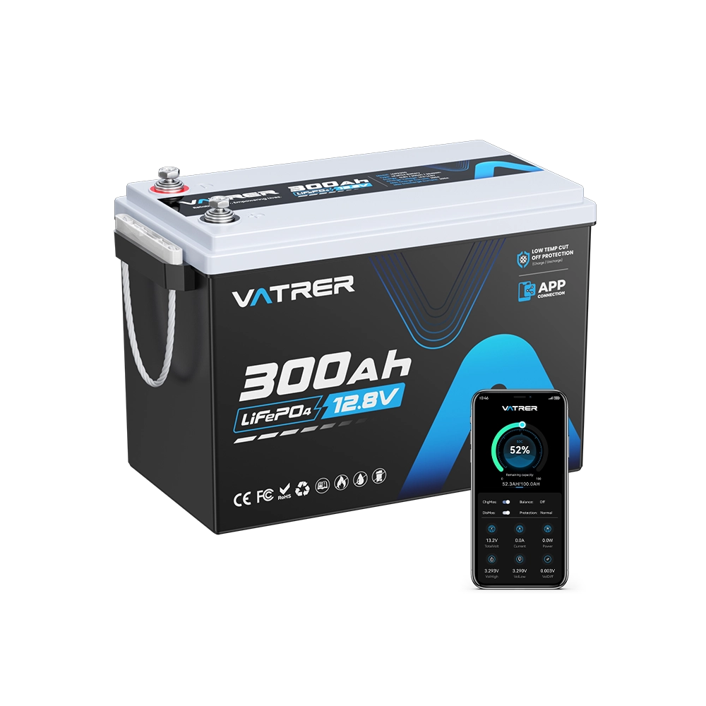 Vatrer 12V 300Ah Lithium Battery
