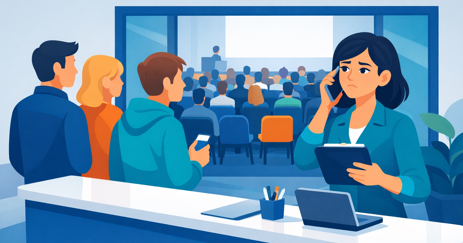 Online booking system what happens after your event is full