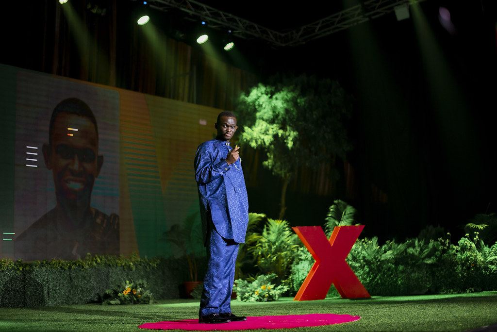 Ebenezar Wikina TEDx stage