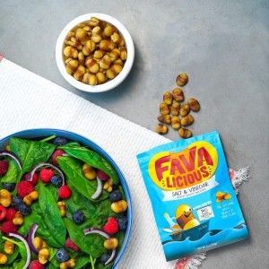 Crunchy and Favalicious Snacks, Salt & Vinegar Fava Bean Snacks. Best Alternative for croutons
