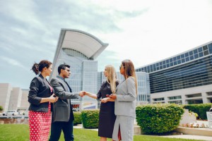 businessman summer city with three women 1157 16330