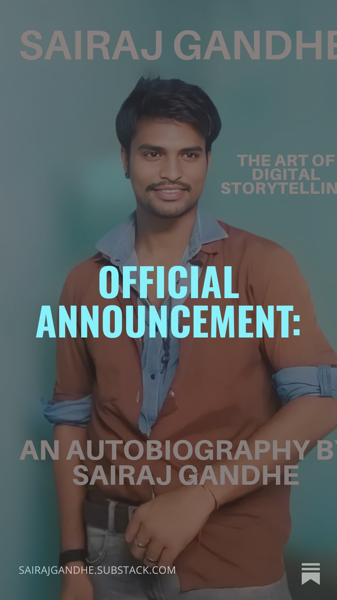 Official book cover of The Art of Digital Storytelling by Indian Journalist Sairaj Gandhe Official book cover of The Art of Digital Storytelling by Indian Journalist Sairaj Gandhe