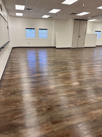 After renovation office floor cleaning