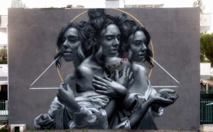 judith de leeuw mural at stramurales international street art festival