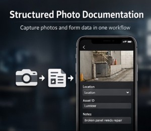 Capture photos and form data in one workflow