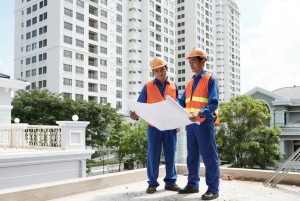 checking construction plan 1