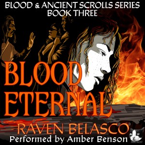 Raven Belasco in the studio for her fourth audiobook