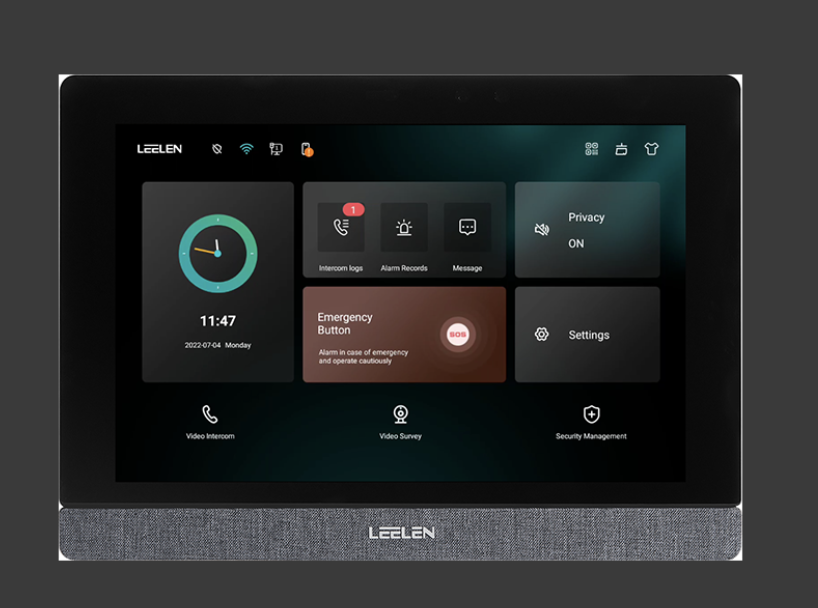 Indoor Monitoring Android Intercom With 10 1 inch Touch Screen And Wifi