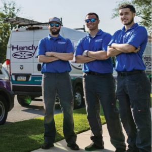 Handyside Plumbing HVAC Electrical Team with Service Vehicle
