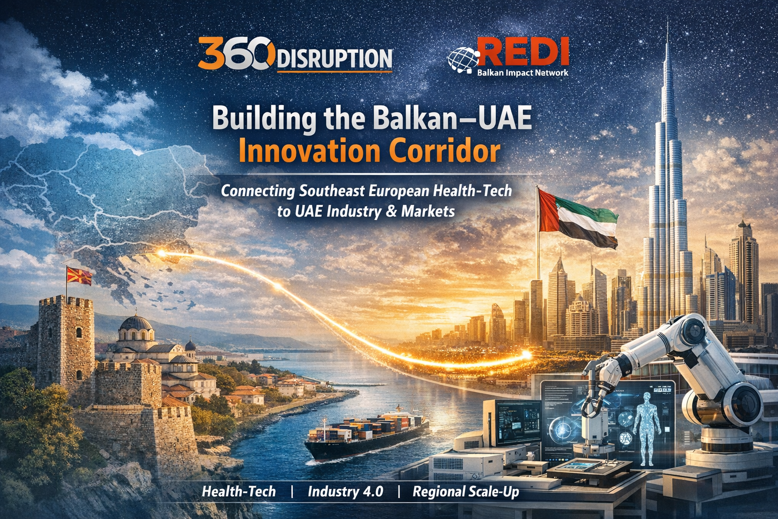 Building the BalkanUAE Innovation corridor A strategic partnership between 360disruption and REDI Building the BalkanUAE Innovation corridor A strategic partnership between 360disruption and REDI