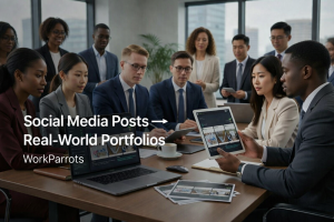 social media post to real world portfolio press release