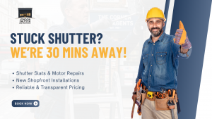 Horizental Stuck Shutter We re 30 Mins Away