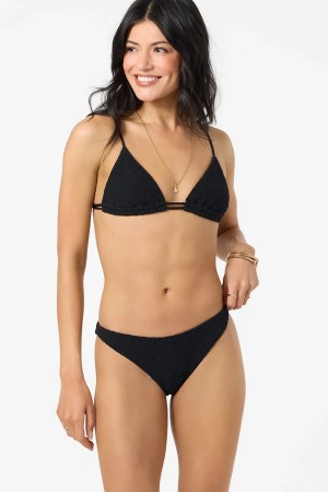 Oneill Womens Bikini Top Willow Weave Tanning Triangle black