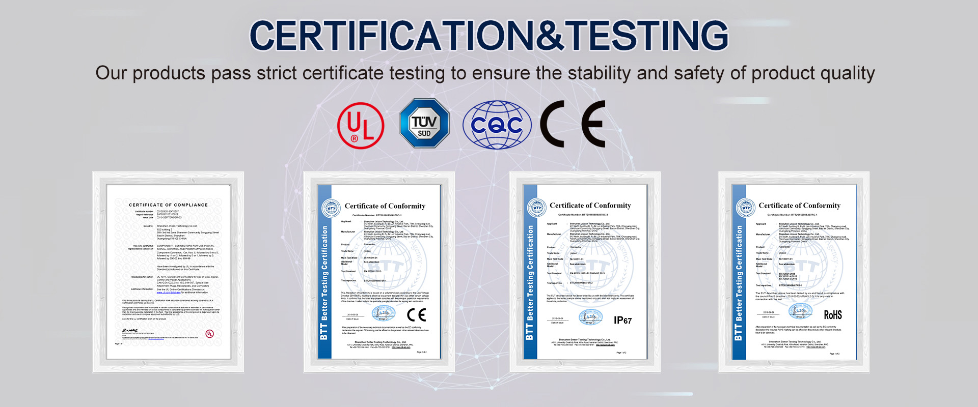 Jnicon Certifications