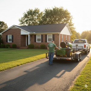 Lawn mower pickup and removal handled through Lawn Mower Recycle.