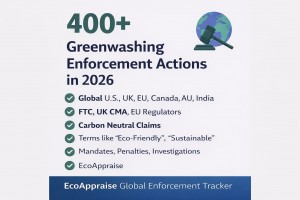 Over 400 greenwashing enforcement actions recorded globally in 2026