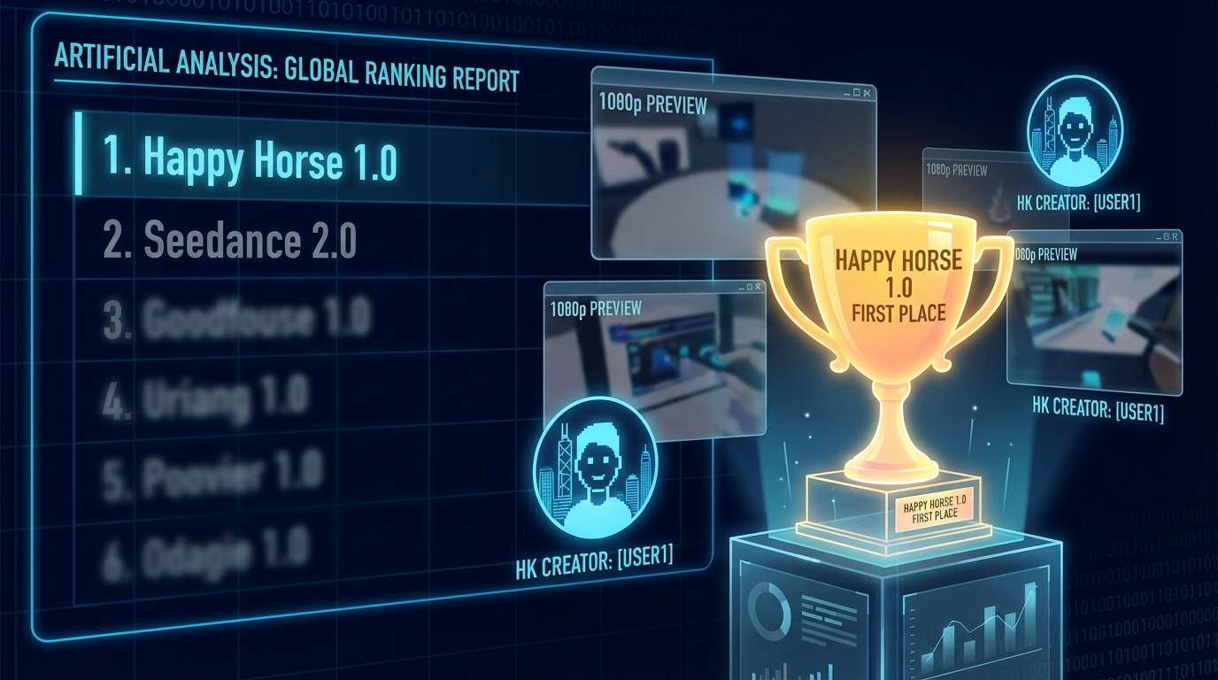 Happy Horse 10 rocketed straight to 1 in pure visual quality Happy Horse 10 rocketed straight to 1 in pure visual quality