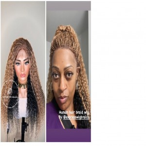 HUMAN HAIR KINKY CURLY MICRO BRAID WIG MIAMI 4