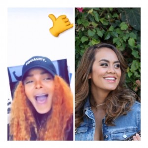 Janet Jackson (left), Ana Vee (right)