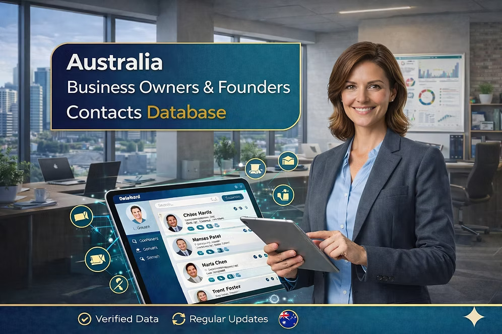 Australia Business Owners Founders Verified Email List Contacts Database Australia Business Owners Founders Verified Email List Contacts Database
