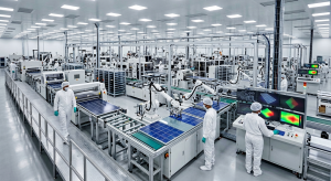 solar manufacturing facility in India with cleanroom environment