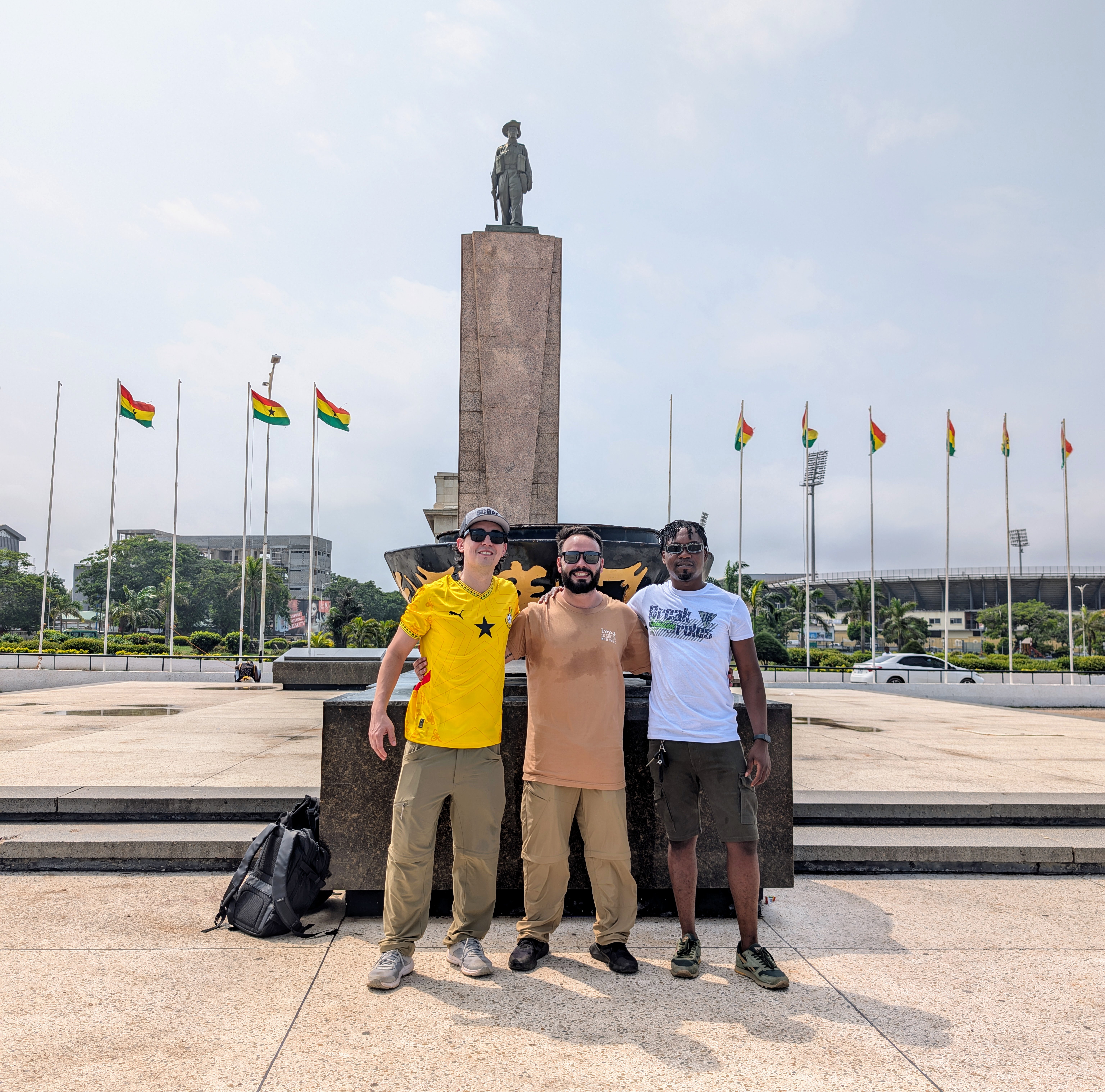 evans aguiyi at the independence square ghana
