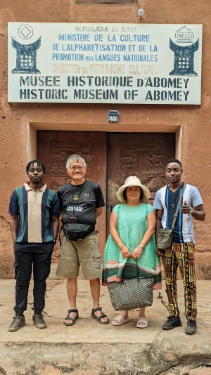 Evans aguiyi at the abomey palace museum