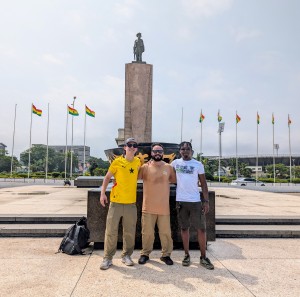 evans aguiyi at the independence square ghana