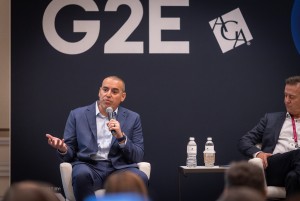 Panel or activation moment with audience engagement at G2E Las Vegas