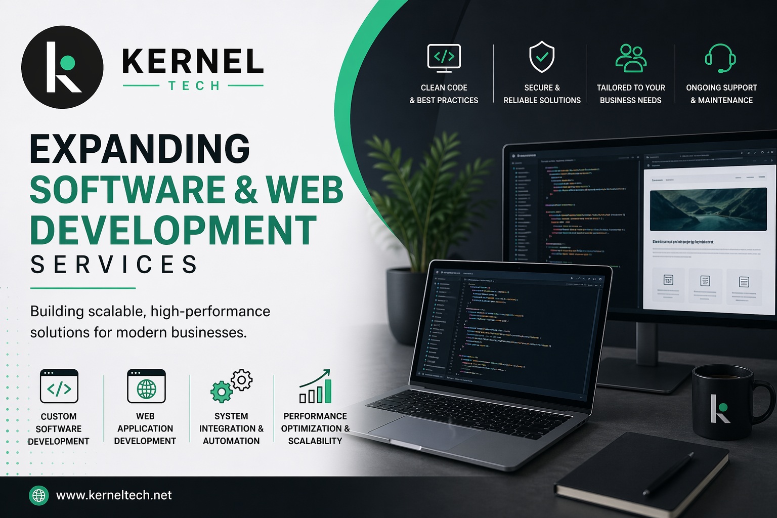 Kernel Tech Expands Software – Web Development Services