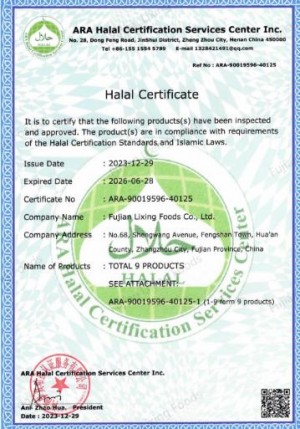 HALAL Certified Freeze Dried Foods