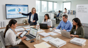 professional healthcare administrative team