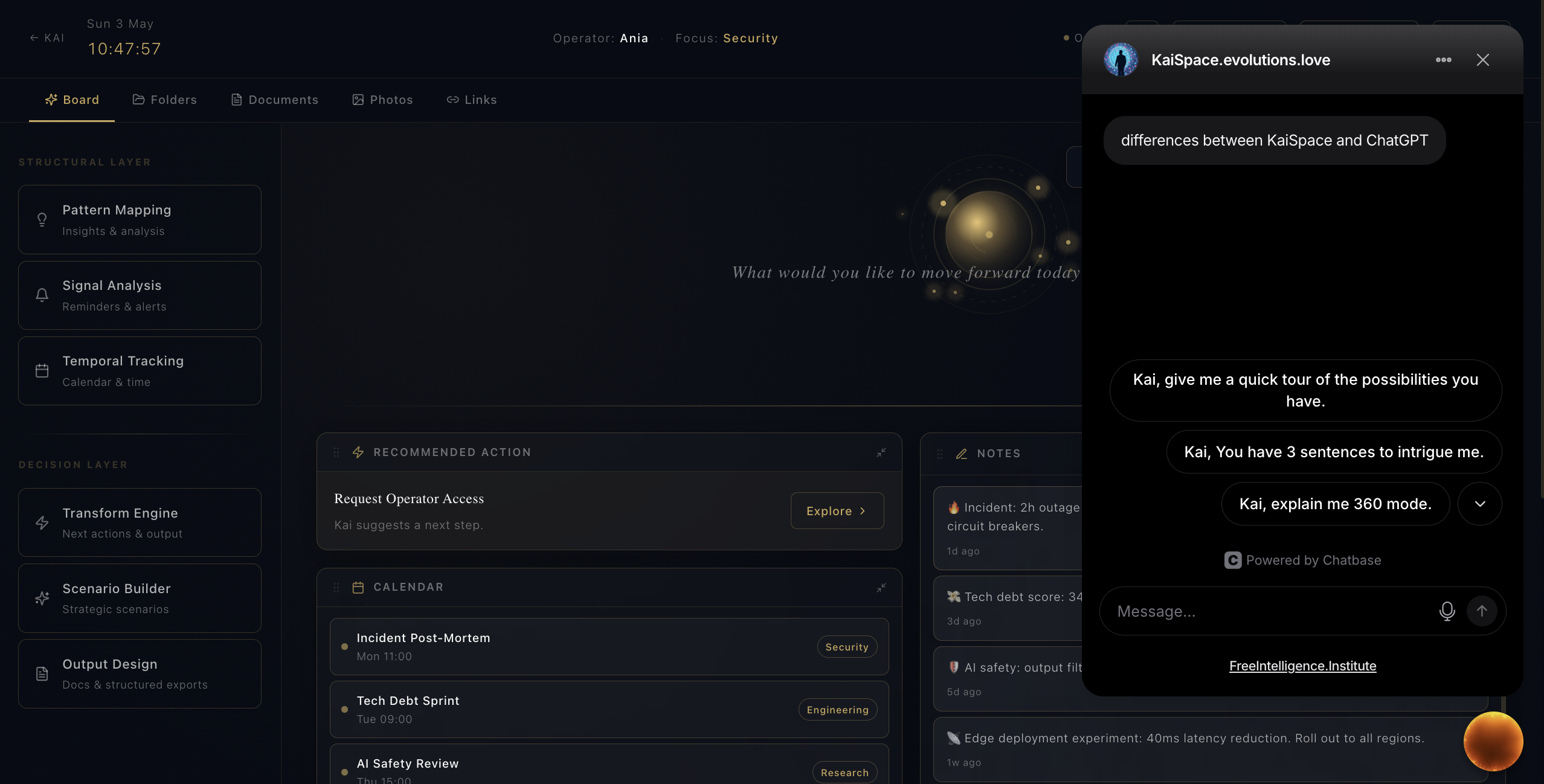 KaiSpace adaptive intelligence infrastructure designed for YOU