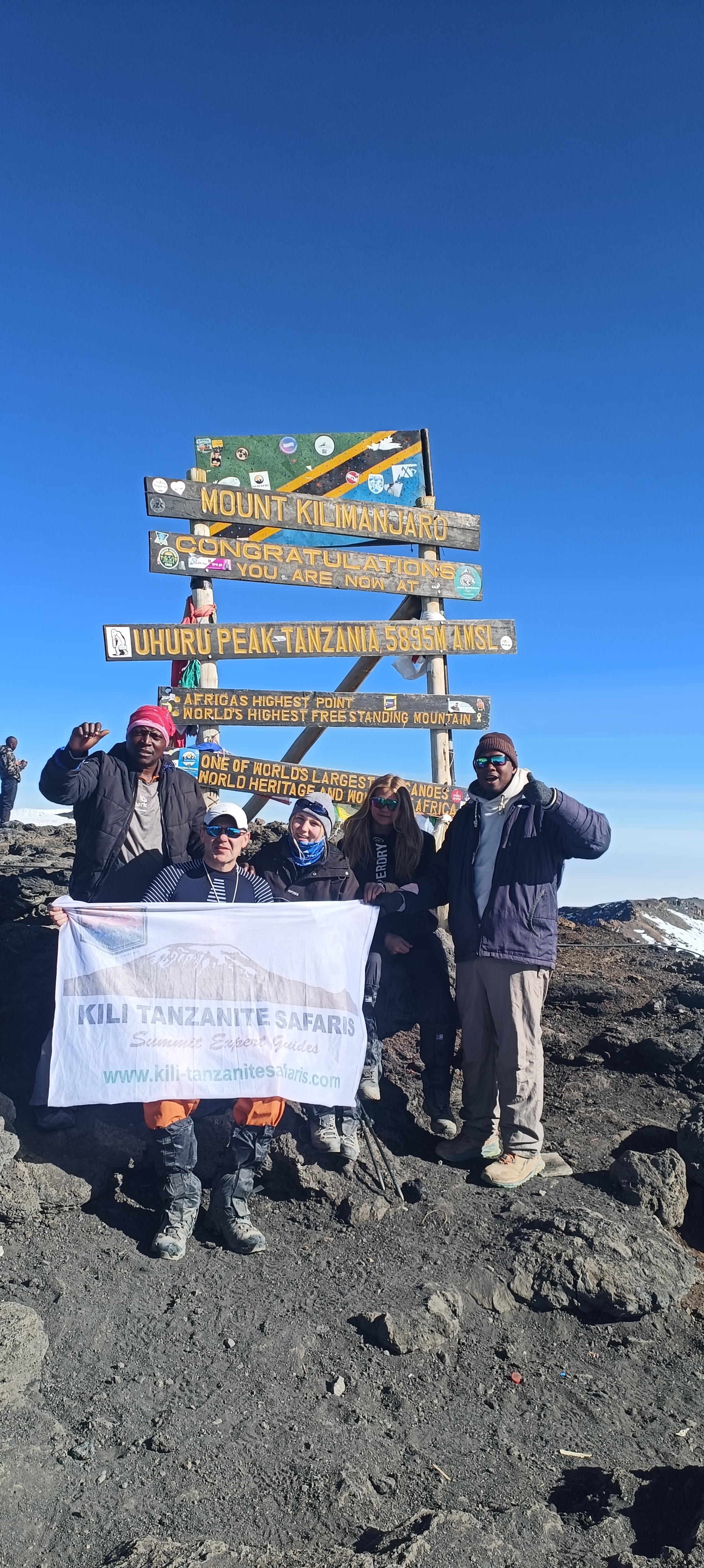 Mount Kilimanjaro snow peak summit