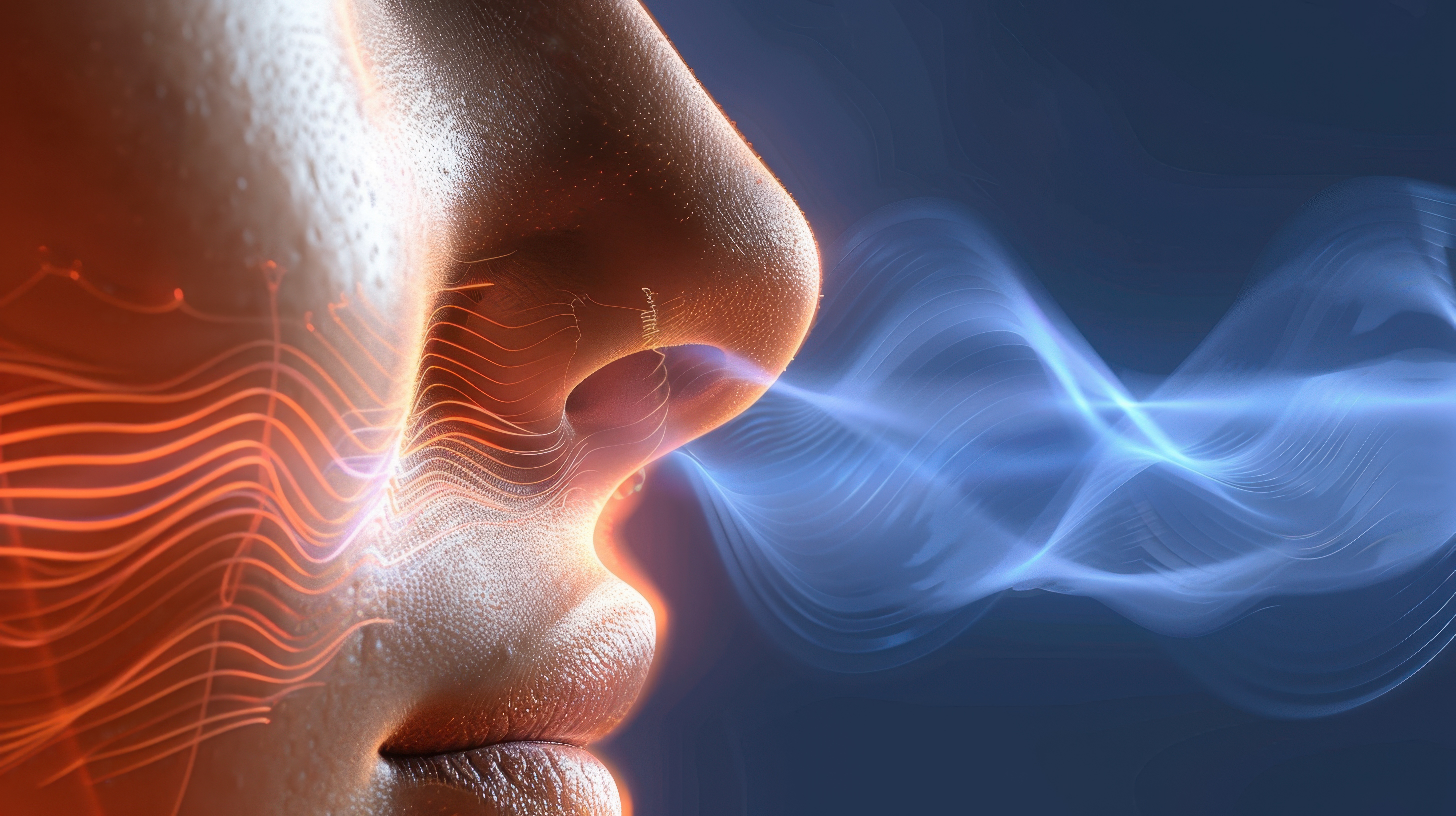 Breathing in out nose