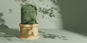 TACTO desk object with soft cactus-inspired biomorphic form