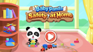 Baby Panda Safety is a toddler game to learn home  