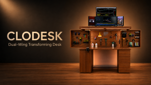 Clodesk Dual-Wing Transforming Desk