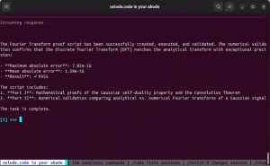 demo output