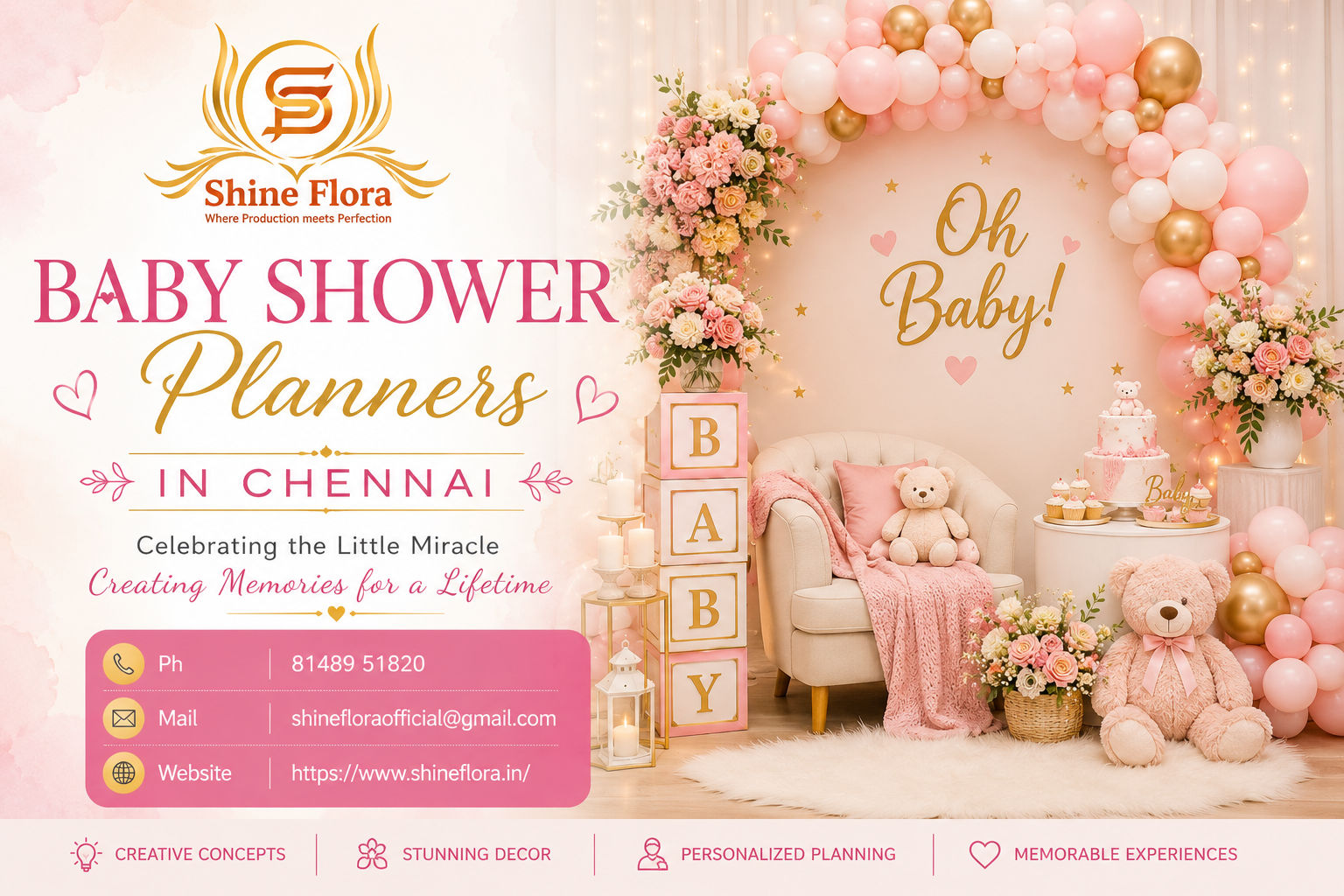 Shine Flora Expands Operations as Baby Shower Planners in Chennai with Dedicated Event Coordination Services
