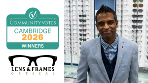 Lens & Frames Optical CommunityVotes Cambridge 2026 Platinum Winner