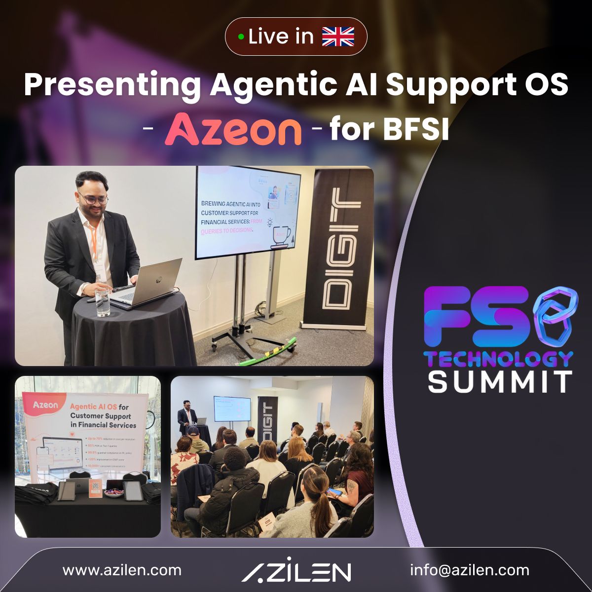 Azeon Takes Centre Stage at DigitFS 2026, Redefining the Role of Agentic AI in Financial Services Customer Support