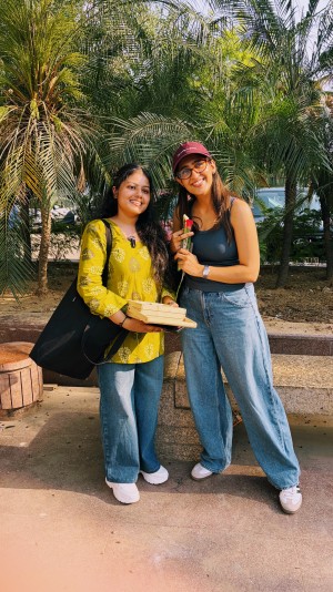 A daughter shares her love and care for her mother.