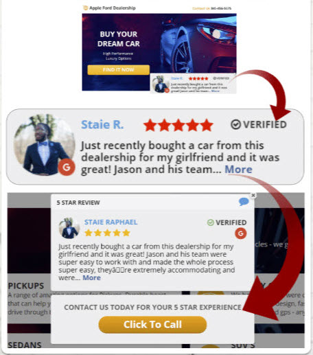ReputationRiser Google Review Widget Example