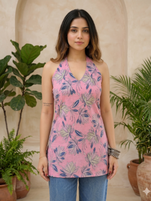 Halter neck kurti by SA Fab