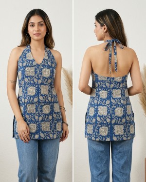 Halter neck kurti by SA Fab